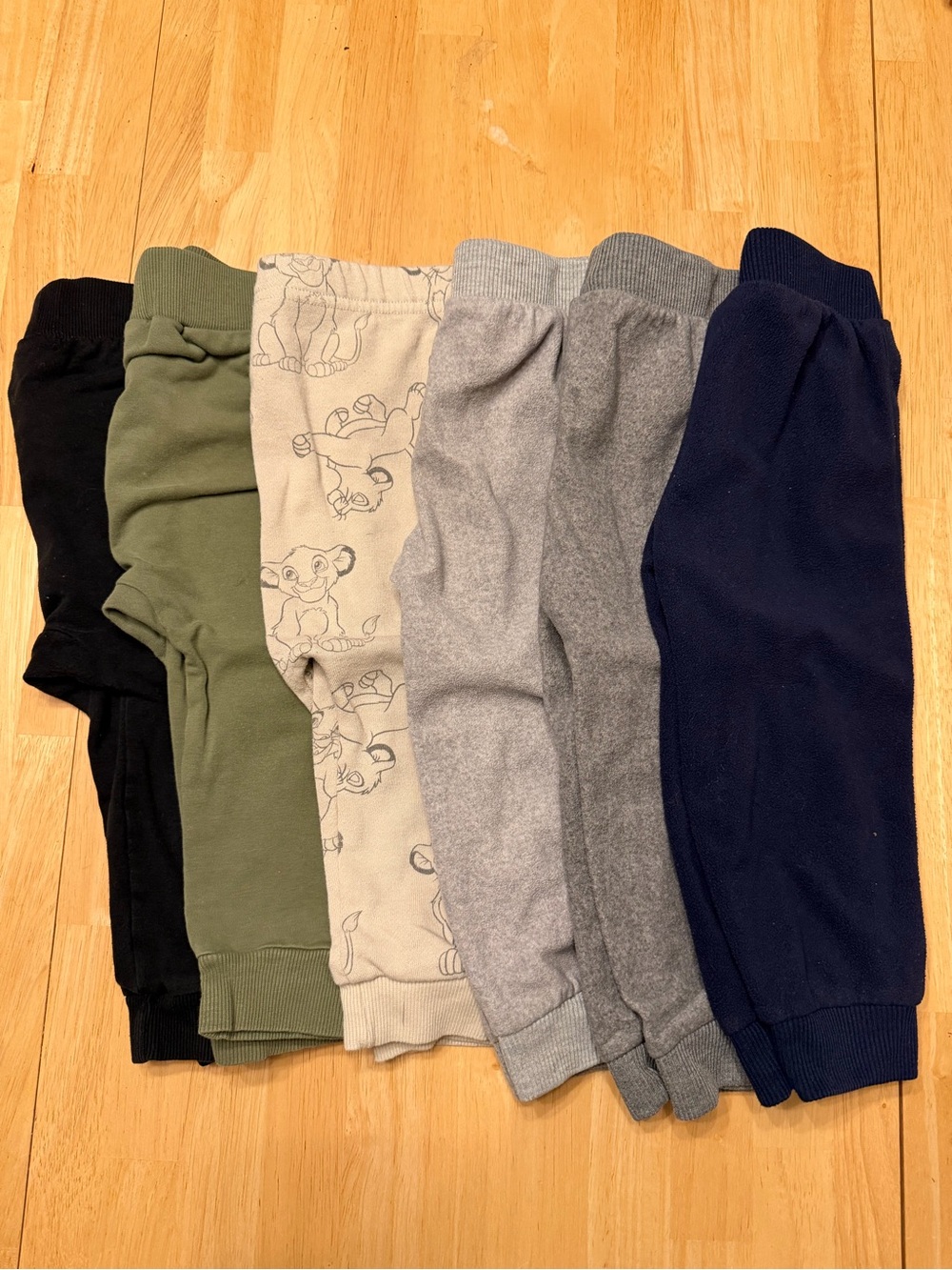 Toddler Sweatpants and Jogger Bundle of 6 - 2T & 24m Disney, Carter’s, Gerber